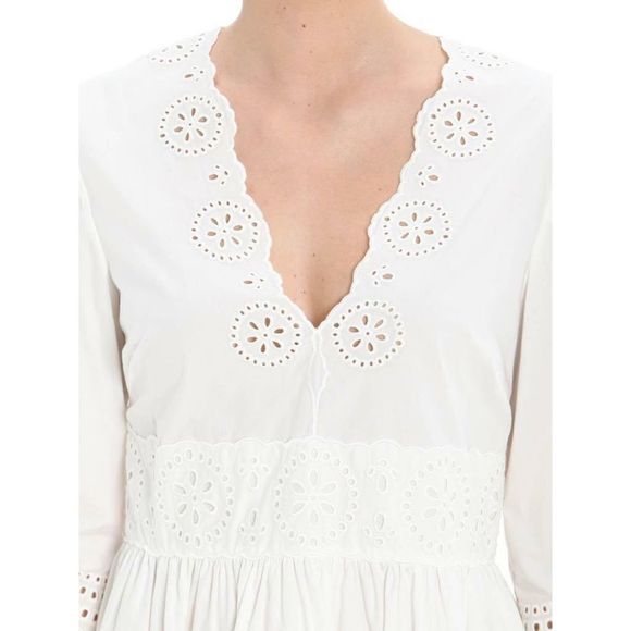 Red Valentino Sangallo Embroidered White Dress 42 - Picture 2 of 8